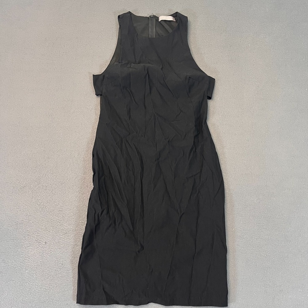Purple Snow Black Sheath Dress Womens Size Sm Open Sleeve Cut Out Sleeveless